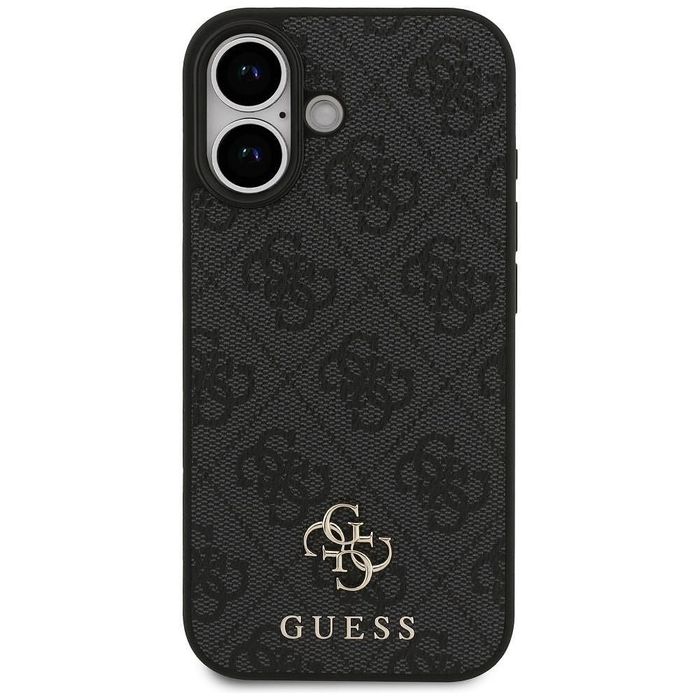 Guess 4g small classic logo magsafe case for iphone 17 black