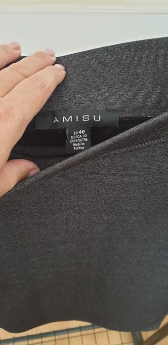 Fustă conică Amisu – gri închis – mărimea 40