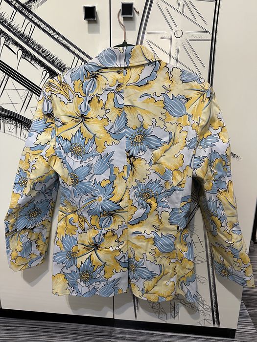 Sacou Escada sport bumbac floral baby blue