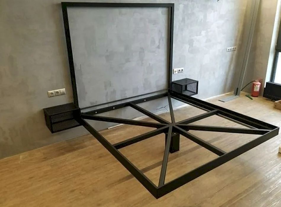Кровать парящая лофт металл