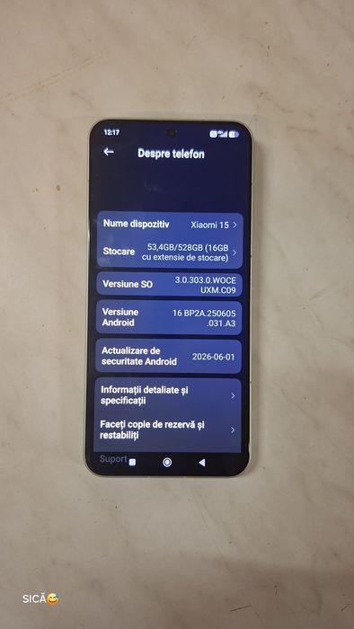 Vand sau schimb Xiaomi 15 impecabil cu 512 giga cu 2400 ron