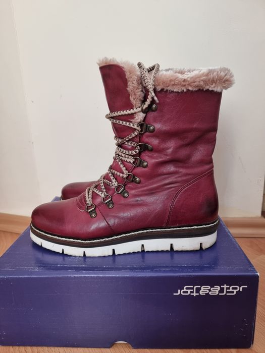 Дамси кожени боти, естествена кожа, 40 номер