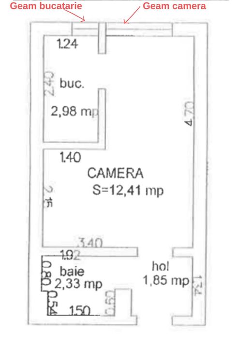 Proprietar, închiriez garsonieră mobilată, 20mp, etaj 2 – Tomis Nord (Badea Cârțan)