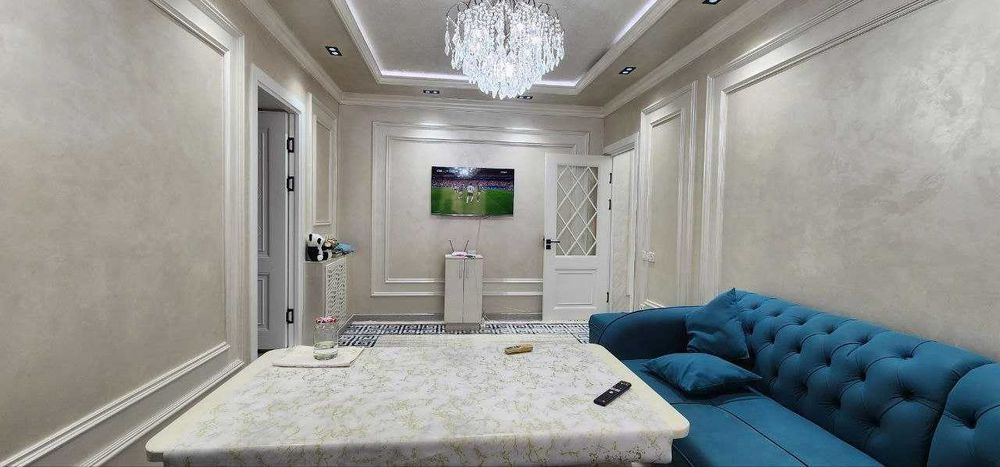 Юнусабад5, 1в2/5/5, Улучшенка 42м2, Евроремонт, Мебель + тех Да Фулл