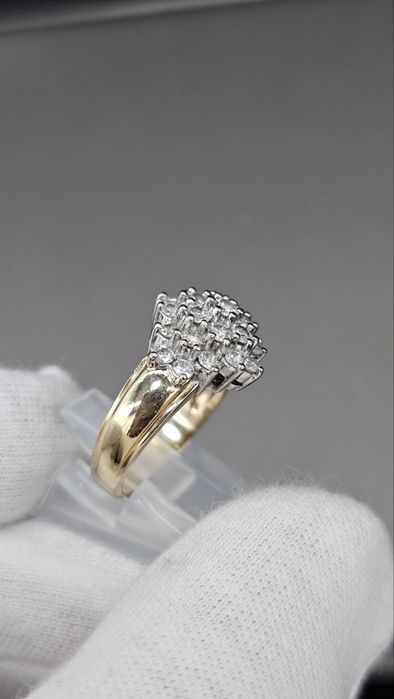 Златен пръстен с диаманти – 14K