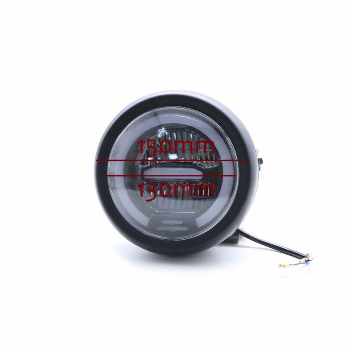 Far Moto Rotund 15cm DRL Led Cafe Race Bobber Naked Metal Custom A728