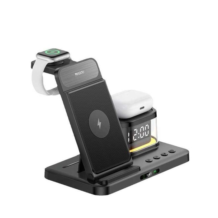 Yesido DS22 Док-станция ночник 5 в 1 PD-20W iPhone 15 iWatch AirPods
