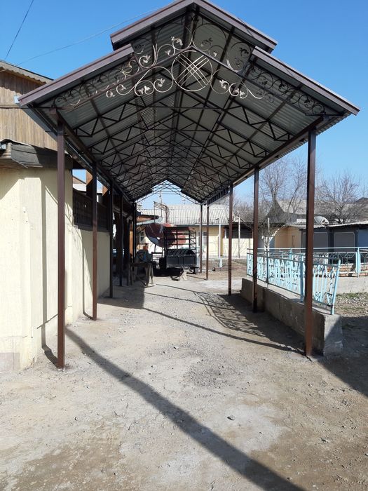 Ворота навес  перила лестница