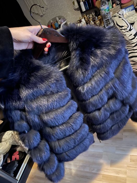 Дамско палто естествена кожа лисица