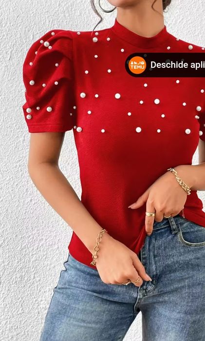 Bluza dama cu perle