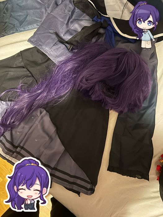 costum de cosplay Mafuyu Asahina din project sekai