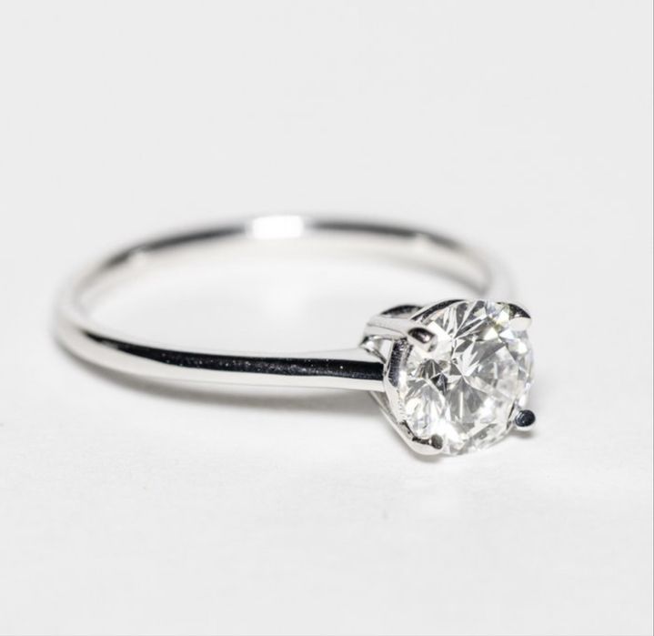 Vand inel logodna aur alb 18k si cu diamant de 1.00ct