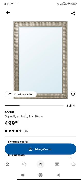 Oglinda ikea 91x130 cm