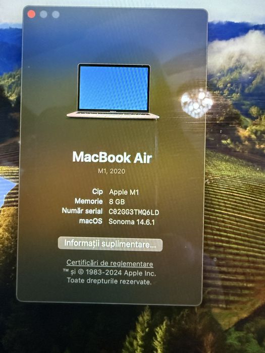 Macbook air M1 100% baterie