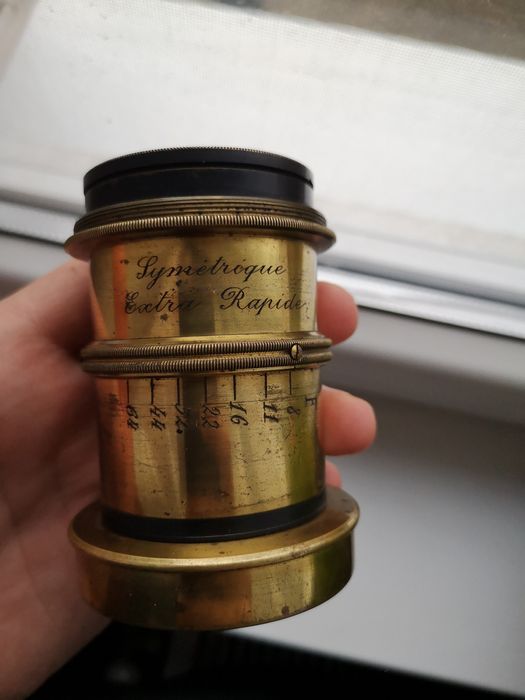 Obiectiv foto alama Petzval Symetrique Extra Rapide A.Menu&Cie B
