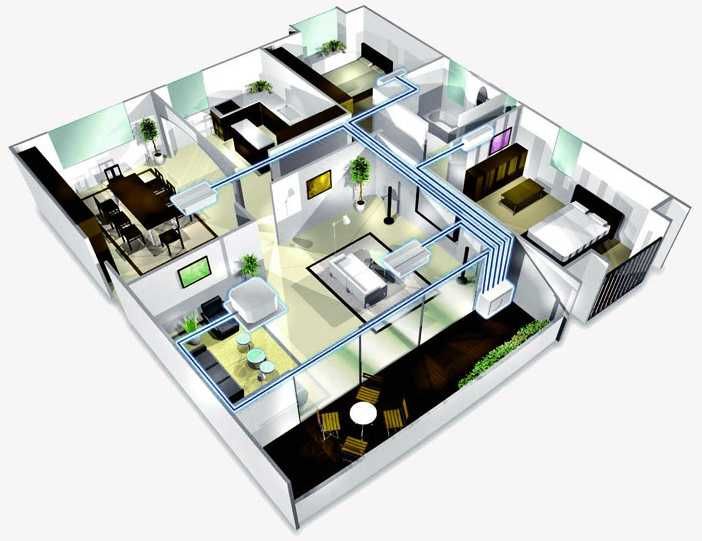 Внутренний блок мульти-сплит канальный MDV BY MIDEA