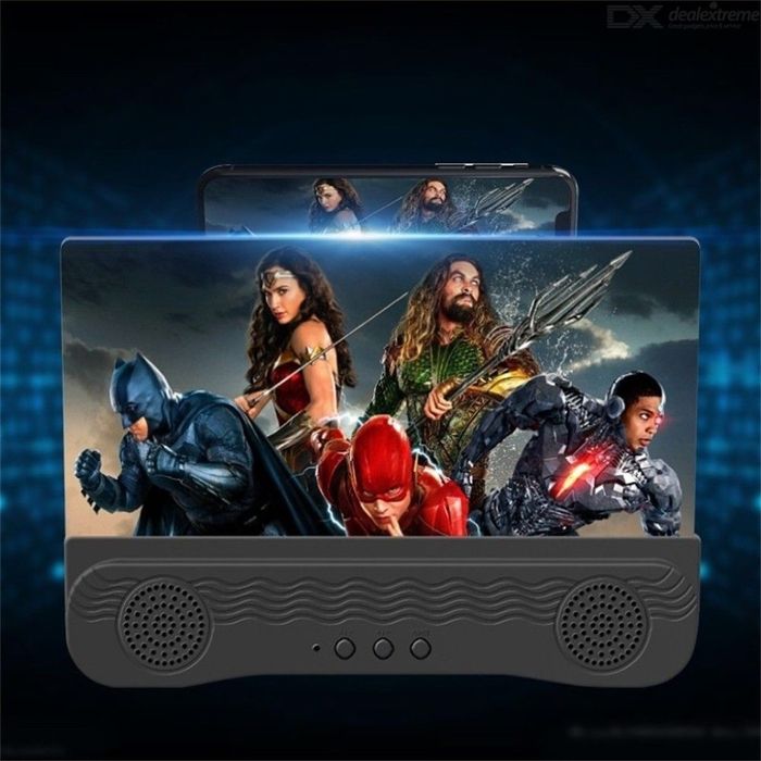 Сгъваем увеличителен екран за телефони 12" с безжична колона K8