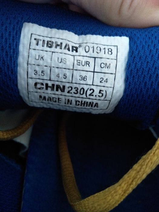 Спортни обувки за тенис на маса TIBHAR 36 номер, унисекс
