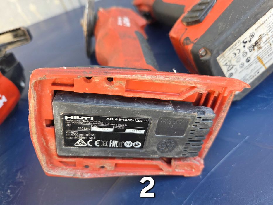 ПРОФЕСИОНАЛНИ Акумулаторни Ъглошлайфи HILTI 22V (125 мм) - ОТЛИЧЕН