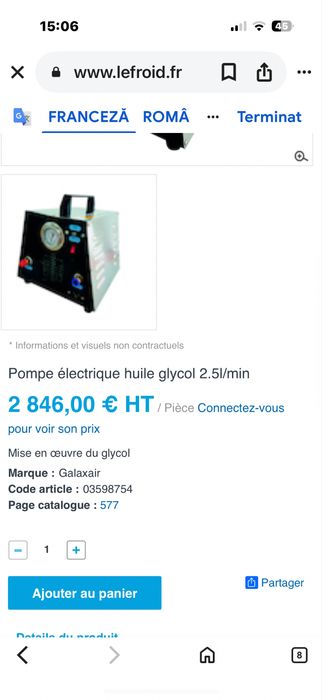Pompa umplere ulei frigidere combine frigorifice industriale sisteme de refrigerare