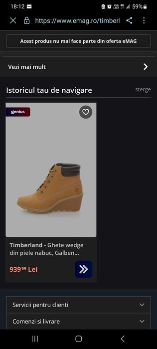 Ghete dama din piele Timberland
