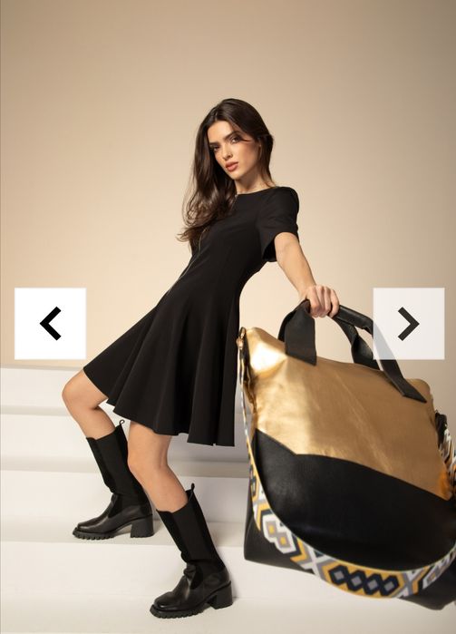 Черна рокля с цип Lucy