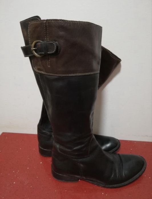 Cizme piele negru maro 37