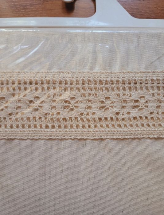 Set 2 Perdele 100% Bumbac, 140x160, Crem