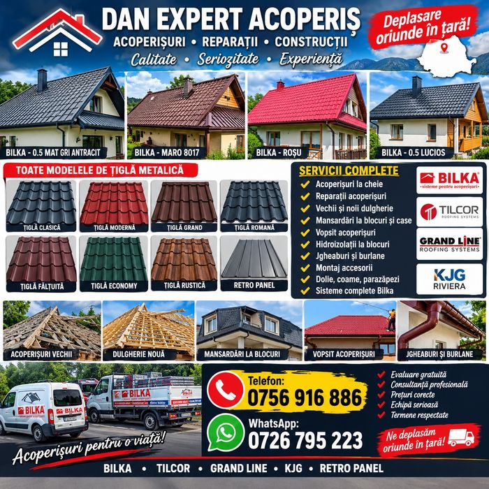 Montaj & Reparații Acoperișuri, Dulgherie, Hidroizolații, Servicii A-Z


dulgherie,mansarda