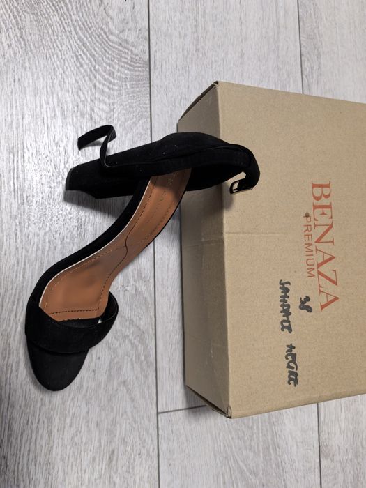 Sandale piele întoarsă Benaza premium