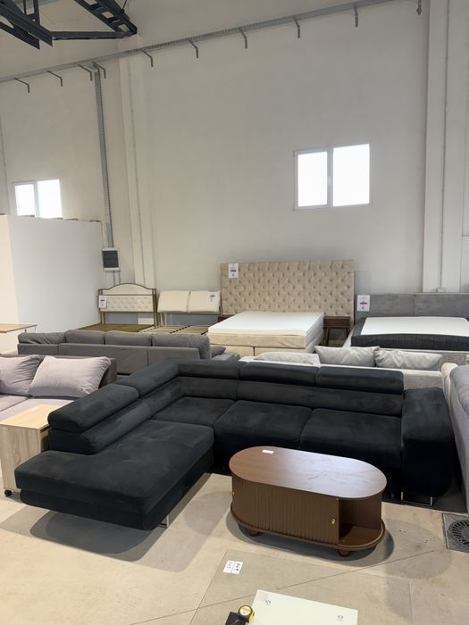 Coltar modern extensibil cu lada de depozitare-260x200 cm