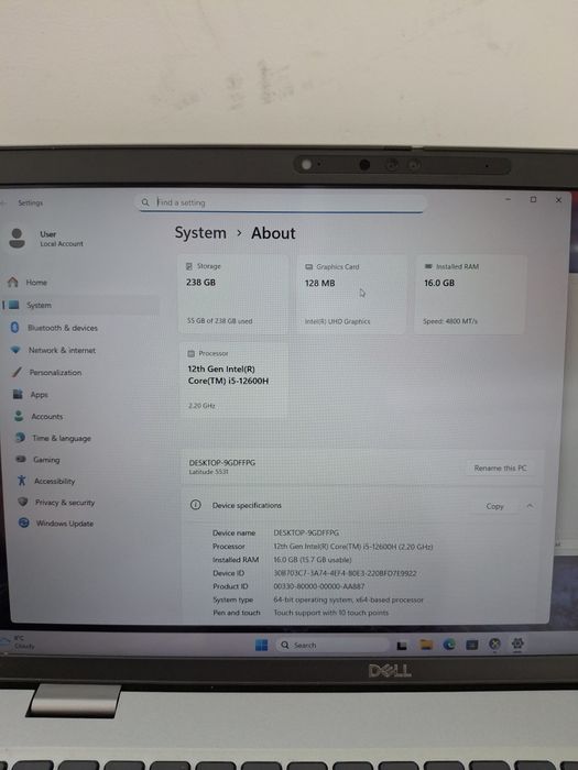 Laptop Dell Latitude 5531 i5 Gen 12, 16 RAM