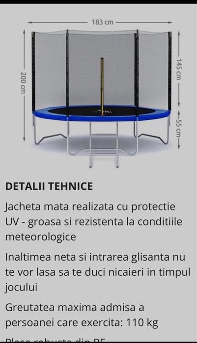 Trambulina nou cumparata si nu sa folosit