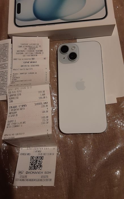 iPhone 15 128GB цвят BLUE ЛИЧНО предаване