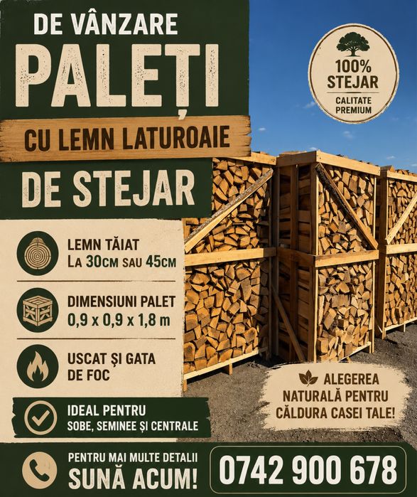 Paleti cu lemn laturoaie