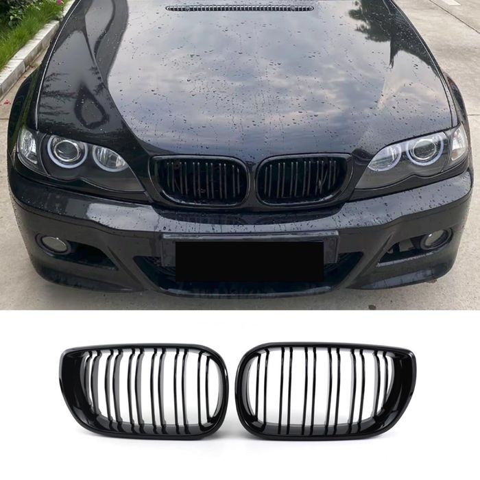 Двойни бъбреци Bmw E46 Черен гланц