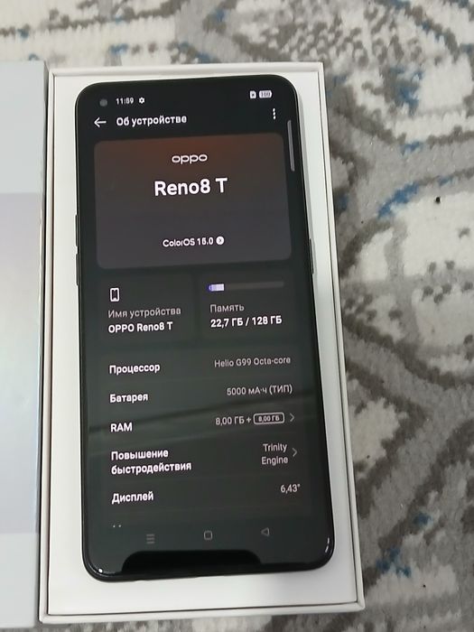 Oppo Reno 8T 16/128GB. Ideal holatda!!!