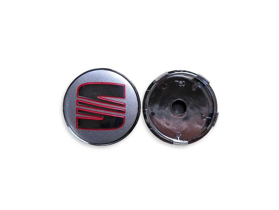 Капачки за джанти за Seat Сеат 56mm 60mm 63mm - Сребристи, Черни