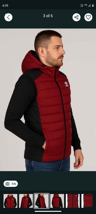 Оригинална грейка (елек) Umbro в червен цвят