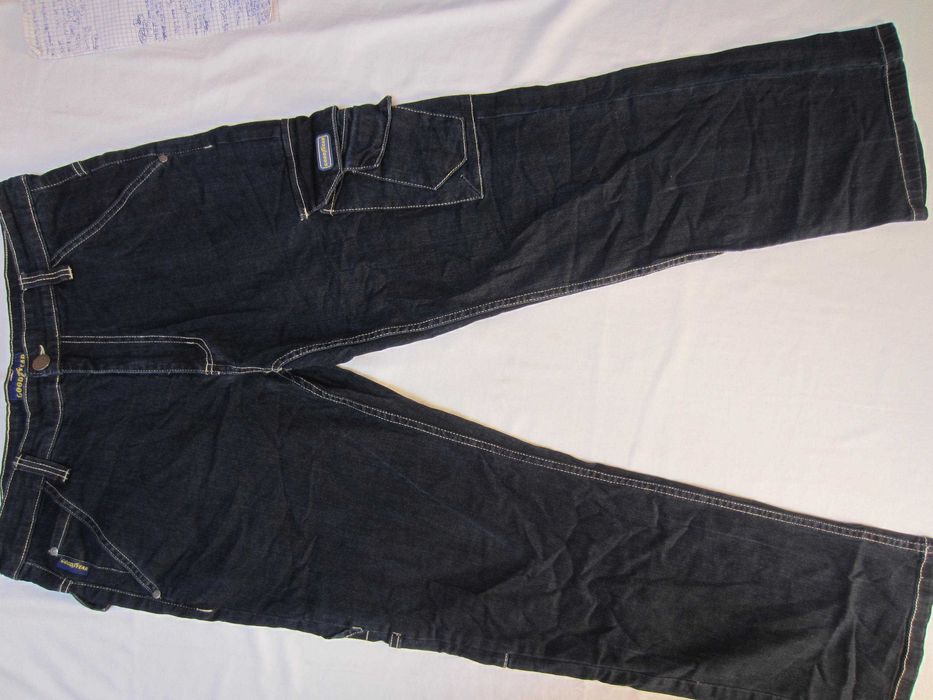 Pantaloni de lucru GoodYear, masura 34R, Talie=90cm,Lung=103cm, material subtire 98%bumbac+2%Elasthan, stare f.buna