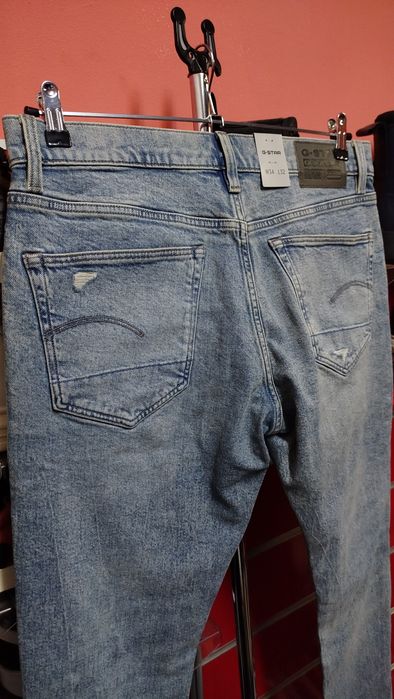 Оригинални дънки G-Star Raw 3301 W33 , W34 , W36 Slim нови мъжки светли