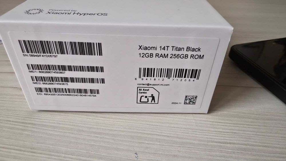 Xiaomi 14T Titan Black 12GB RAM 256GB ROM