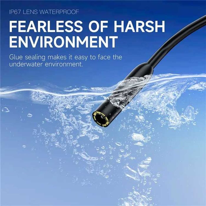 P240 2-инчов индустриален ендоскоп с 8 мм обектив 1080P HD