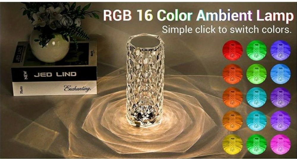 Lampa de masă decorativă cu LED RGB