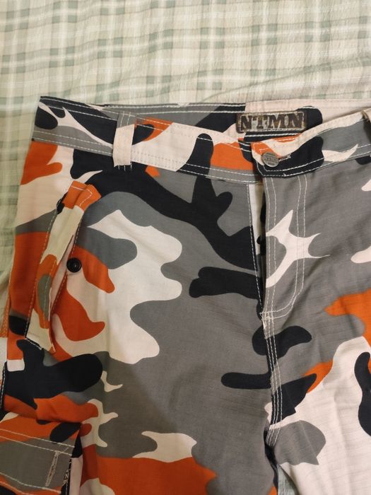 Cargo pants/ black n orange Camo Size L