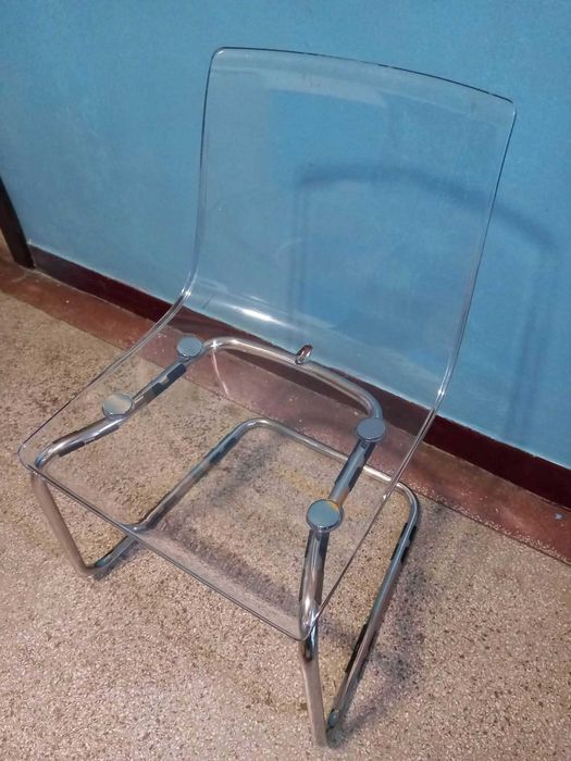 Scaune 1 Scaun Ikea Tobias bucatarie living dormitor birou transparent cromat Negociabil