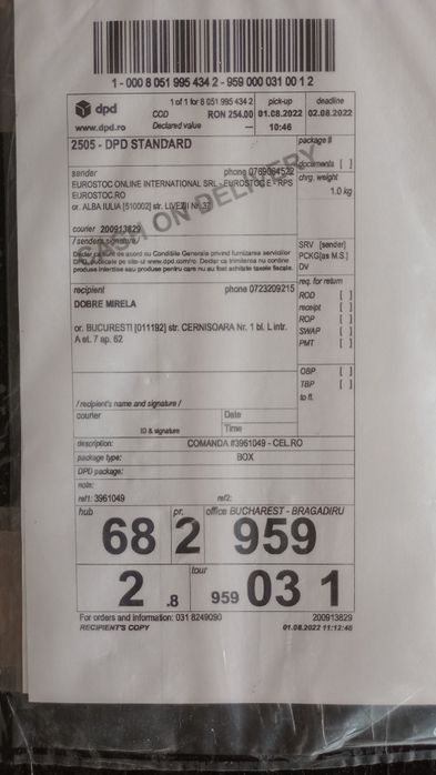 Prelata ptr mașina break