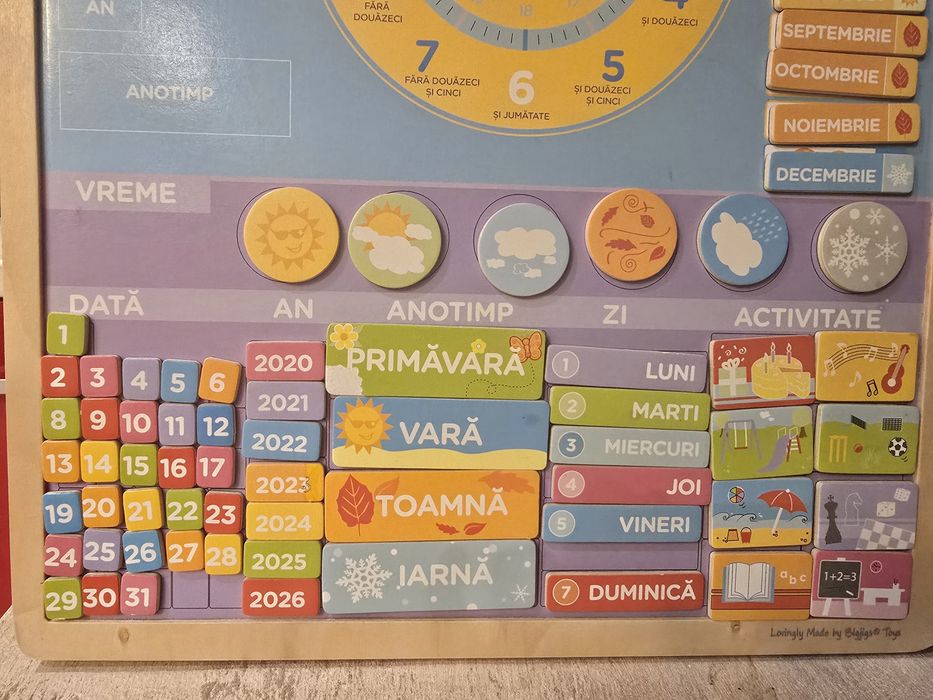 Calendar magnetic pentru copii