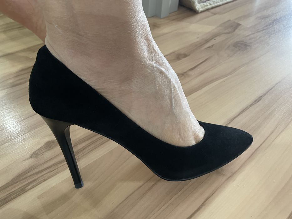 Туфли замшевые, кожа