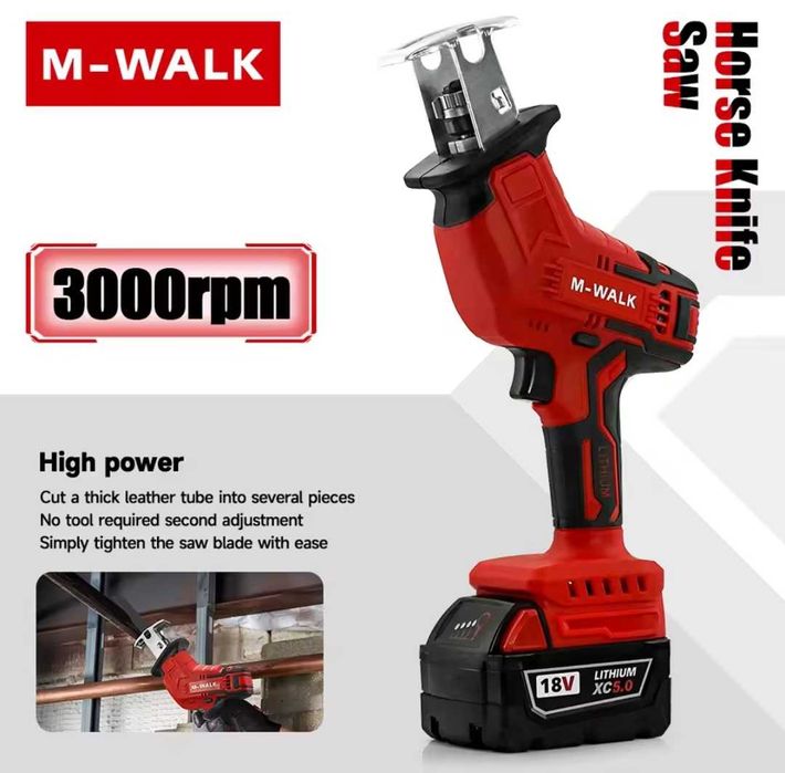 Fierăstrău electric metal, plastic, lemn pentru baterii Milwaukee